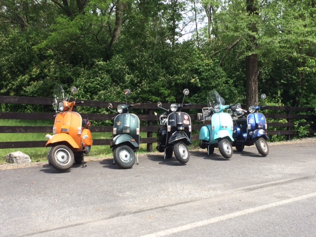 How about a bunch of Stellai, ridden by a secret scooter club...