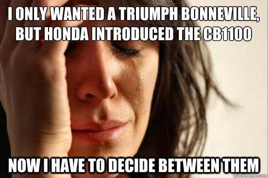Triumph Bonneville vs Honda CB1100.JPG