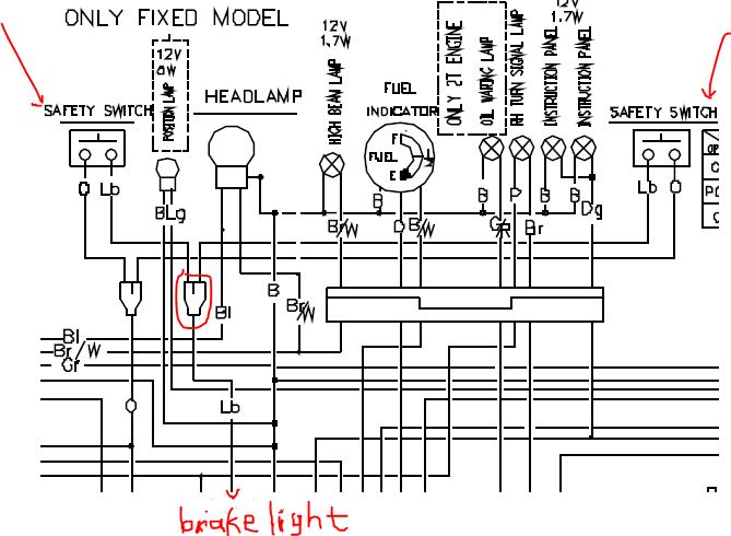Genuine Buddy Brake Light Circuit