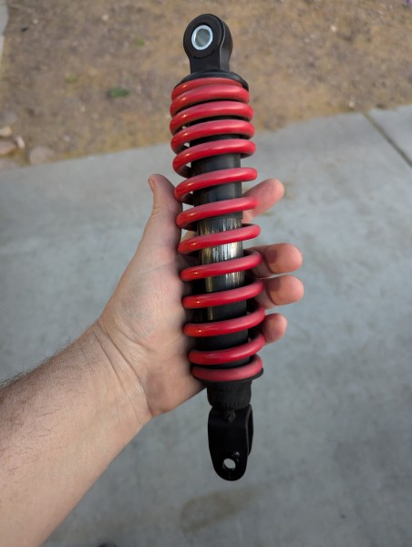 Weird wear on the rear shock.