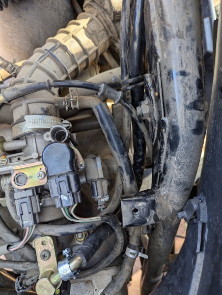 Line connected to the injector.