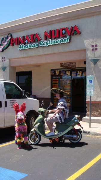 I didn't park in the handicap spot! The van pulled in while we were having lunch so we had to use the only available spot in front of the restaurant