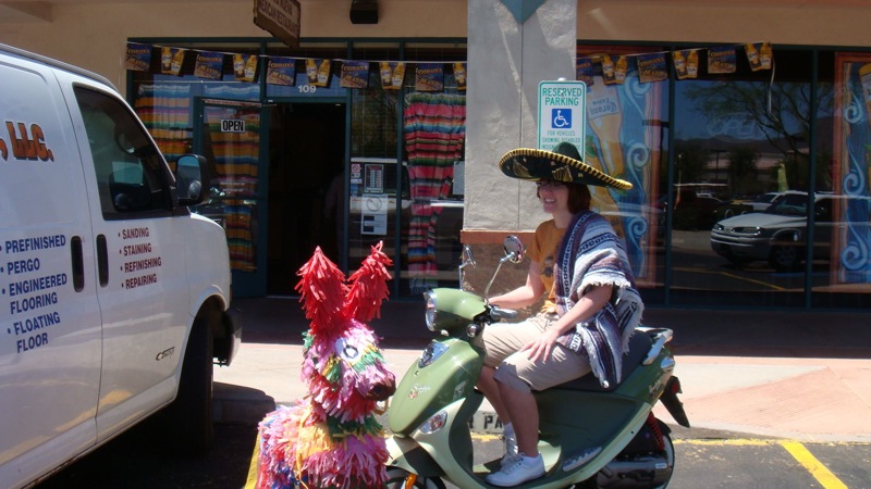The pinata burro looked a little too much like a rabbit in the other photo